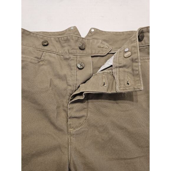 Classic Oldwest Styles Kahki Canvas Button Fly Buckle Back Pants Size 36 X 33.5 - Picture 9 of 9